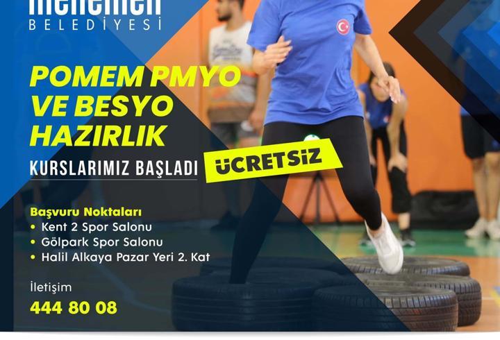 Menemen'de ücretsiz POMEM ve BESYO kursu