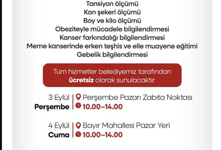Menteşe'de Halk Sağlığı Haftası kapsamında ücretsiz sağlık taraması