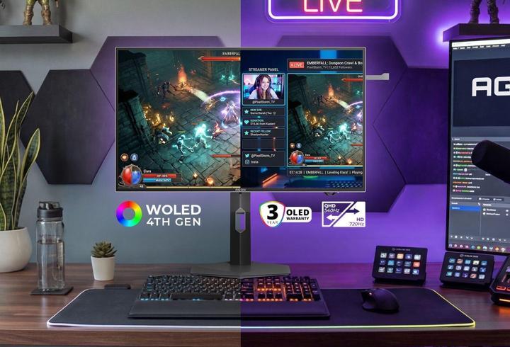 Tek monitörde 540 Hz ve 720 Hz