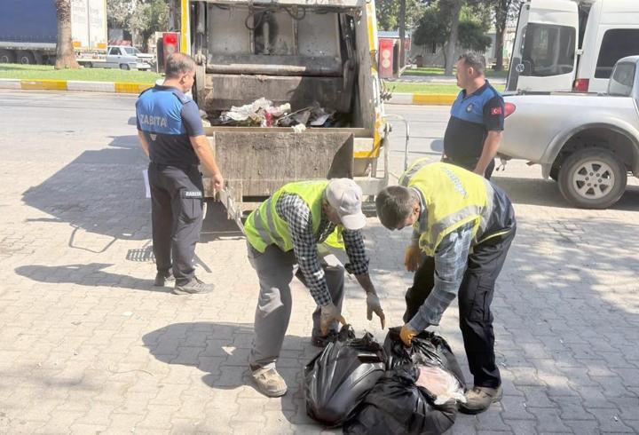 Minibüste ele geçirilen 80 kilo et imha edildi