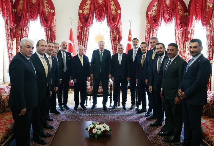 Cumhurbaşkanı Erdoğan, 4 büyüklerin başkanlarını ve yöneticilerini kabul etti