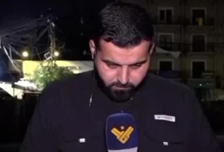 Lübnanlı muhabir canlı yayında İsrail'in hedefi oldu