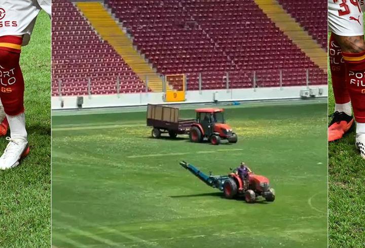 Galatasaray, Barcelona maçı öncesi stadyum zeminini yeniliyor