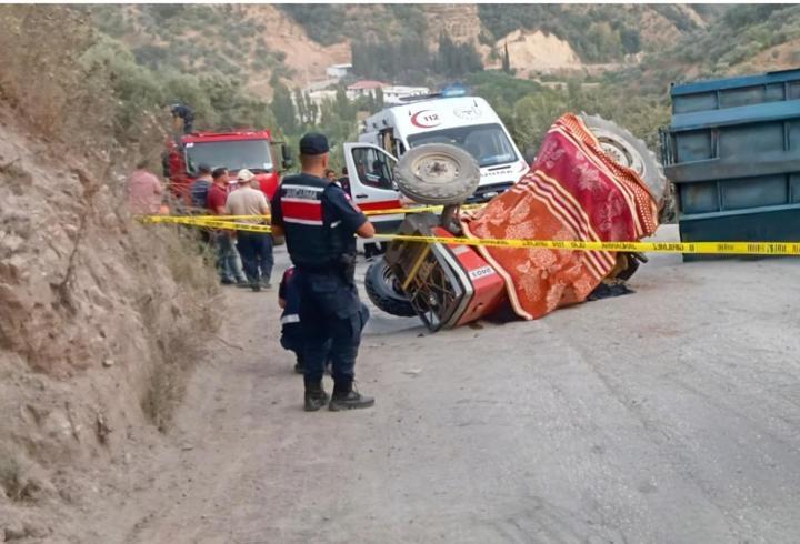 Aydın’da traktör devrildi; 1 ölü, 1 yaralı