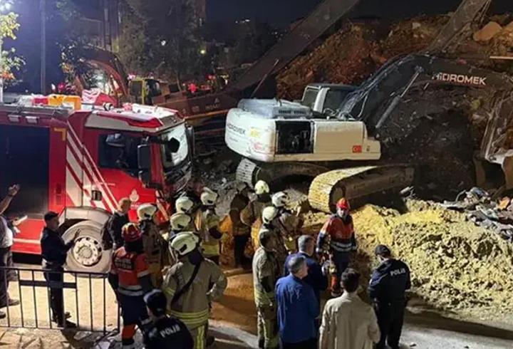 İstanbul'da korkutan anlar! Yıkımı yapılan 6 katlı bina çöktü: Yaralılar var