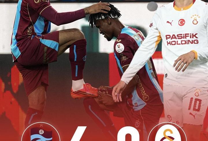Trabzonspor 4-0 Galatasaray Maç Özeti | Aslan, Fırtına'ya tutuldu