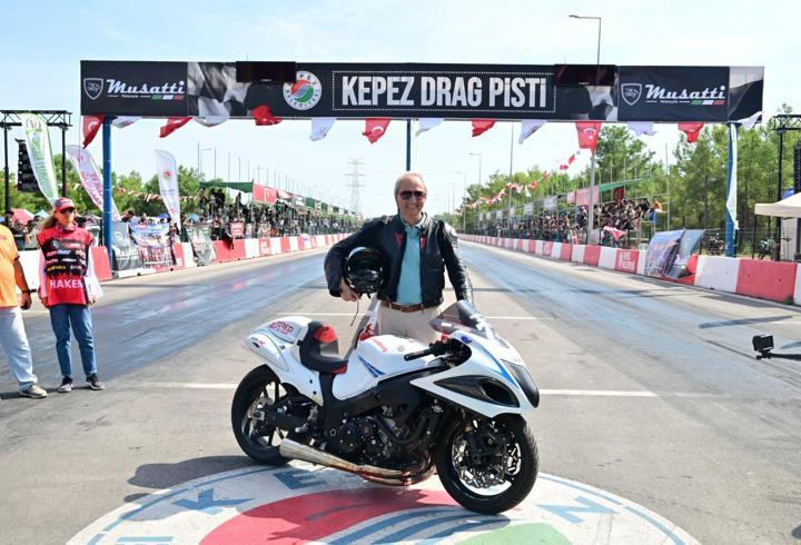 Başkan Kocagöz moto drag heyecanına ortak oldu