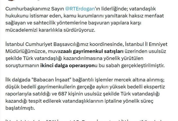 Usulsüz vatandaşlık soruşturmasında 72 gözaltı