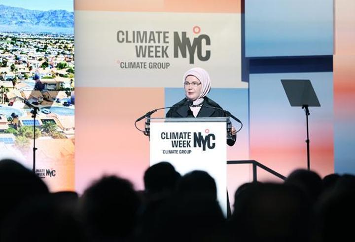 Emine Erdoğan, New York İklim Haftası açılışında konuştu