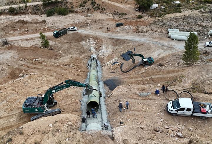 Malatya'daki Gökpınar Sulama Kanalı onarımında sona gelindi