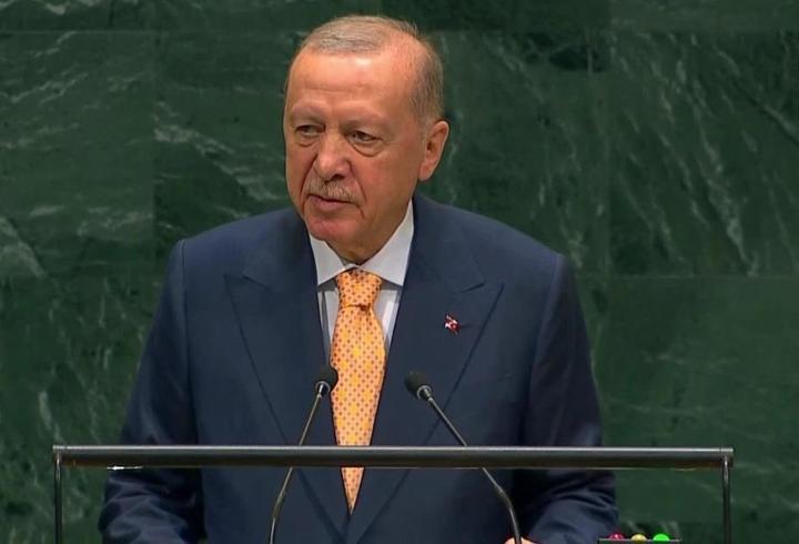 Cumhurbaşkanı Erdoğan, BM Genel Kurulu'nda hitap ediyor