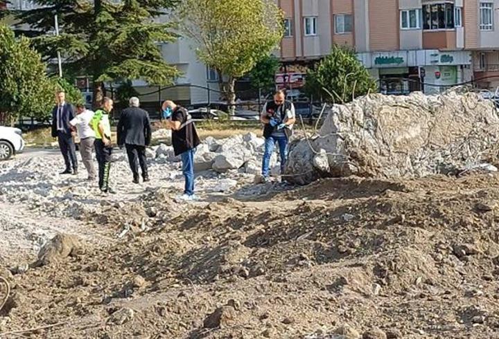 Okul binasının yıkımı sırasında kafatası ve kemik parçaları bulundu