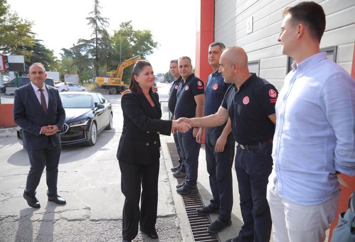 Edirne Belediye Başkanı Gencan itfaiye personeliyle buluştu