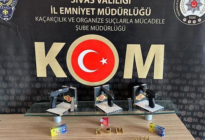 Sivas merkezli 4 ilde silah kaçakçılığı operasyonu