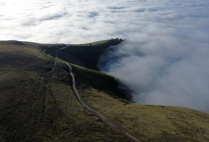 Trabzon’da sis bulutu dronla görüntülendi