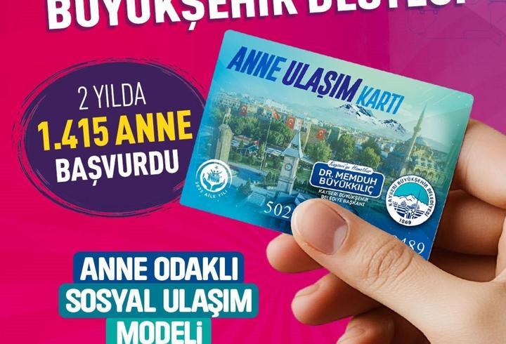 Kayseri’de annelere, ulaşım kartı ile 3 milyon TL’lik destek