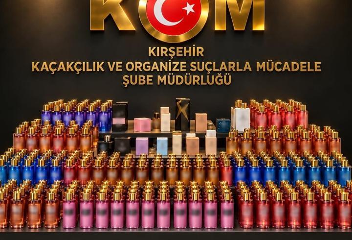 Kırşehir'de gümrük kaçağı 649 parfüm ele geçirildi
