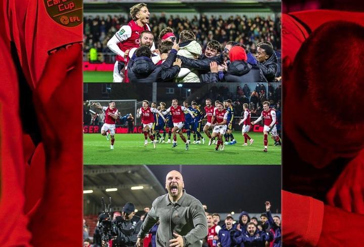 Arsenal, Fleetwood Town'a penaltılarla elenerek Lig Kupası'na veda etti