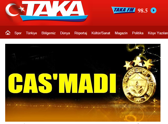 Trabzon basınında CAS kararı