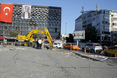 Taksim Yayalaştırma Projesi sürüyor