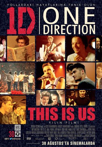 One Direction beyaz perdede