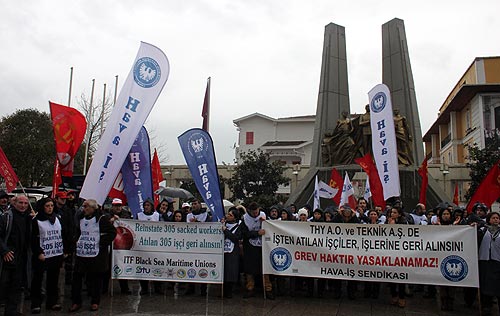 Hava-İş Sendikasıdan protesto