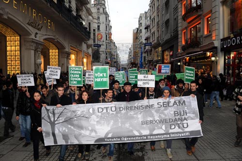 ODTÜlü öğrencilere destek yürüyüşü