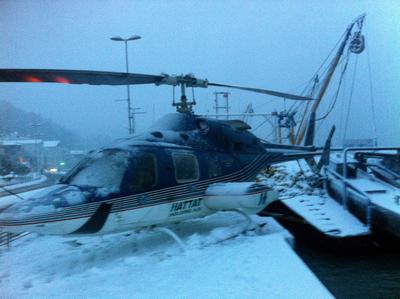 Sarıyerde helikopter sahile acil iniş yaptı