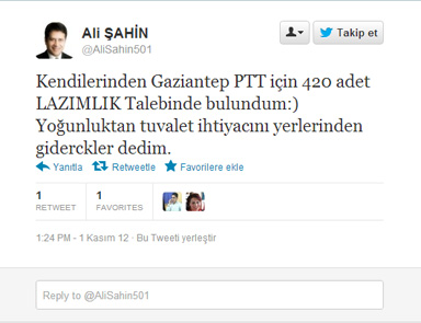 Vekilin lazımlık talebine esprili yanıt