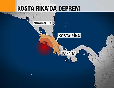 Kosta Rikada büyük deprem