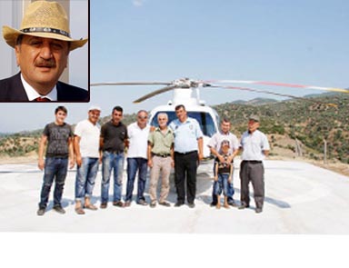 Ağar için helikopter pisti yapıldı