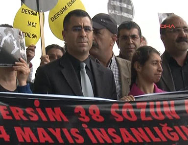 Sabiha Gökçende Dersim katliamı eylemi