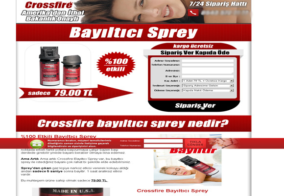 Tecavüz vaadiyle sprey satışı