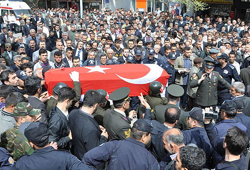 Gaziantepteki şehit son yolculuğunda