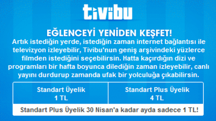 Tivibu internetle taşınabilir TV ve sinema