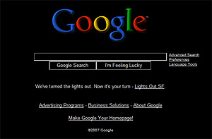 Googlea çağrı: Sayfanı siyah yap