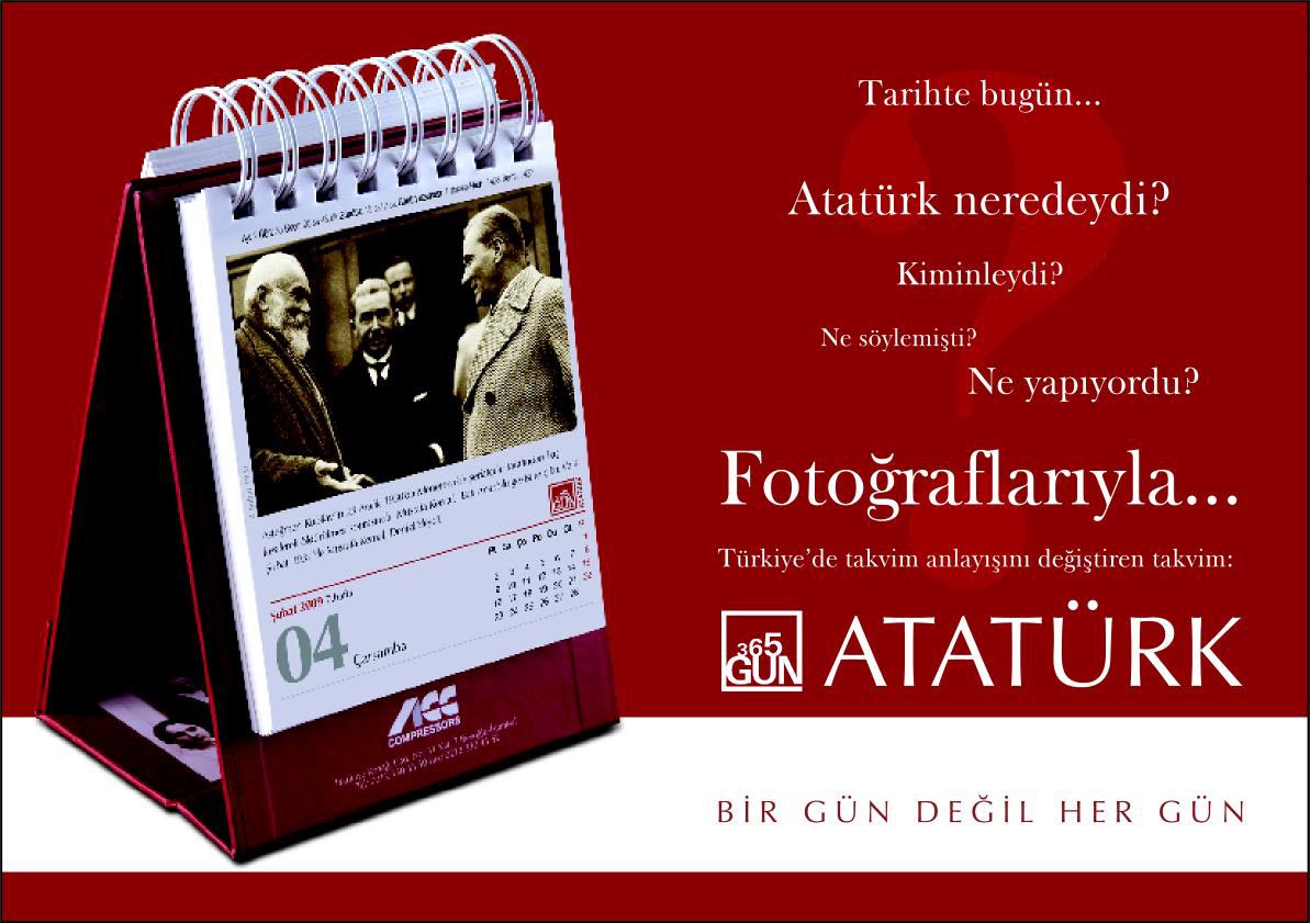 365 Gün Atatürk takvimi hazırlandı