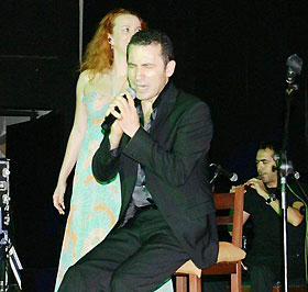 Ferhat Göçer oturarak konser verdi
