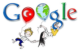 Googledan 23 Nisana özel logo