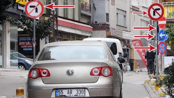 Trafik levhaları kafa karıştırıyor