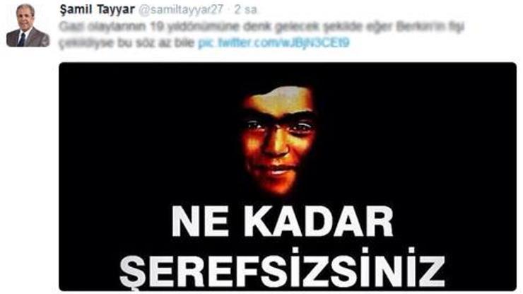 AK Partili vekil Şamil Tayyardan şok eden Berkin Elvan tweeti