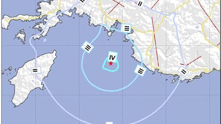 Fethiyede 4.1 büyüklüğünde deprem