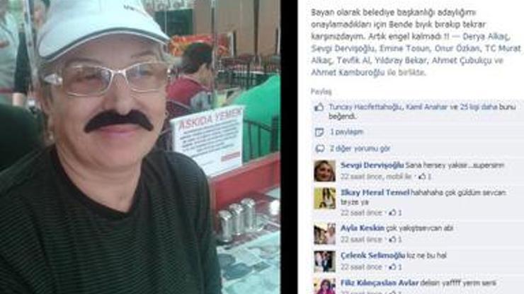 CHPli aday adayından bıyıklı protesto