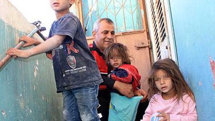 Annelerinin hapsettiği çocuklar kurtarıldı
