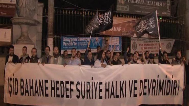 IŞİDe saldırıya Beyoğlunda protesto