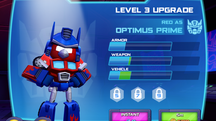 Angry Birds Transformers Android için çıktı