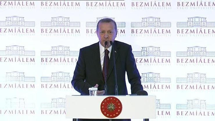 Erdoğan Bezmialem Vakıf Üniversitesinde konuştu