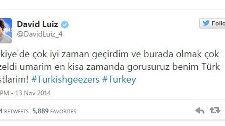 David Luizden Türkçe tweet