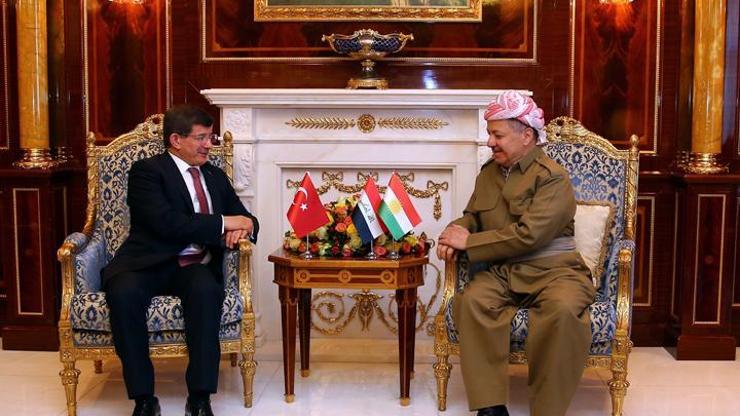 Başbakan Davutoğlu Barzani ile görüştü