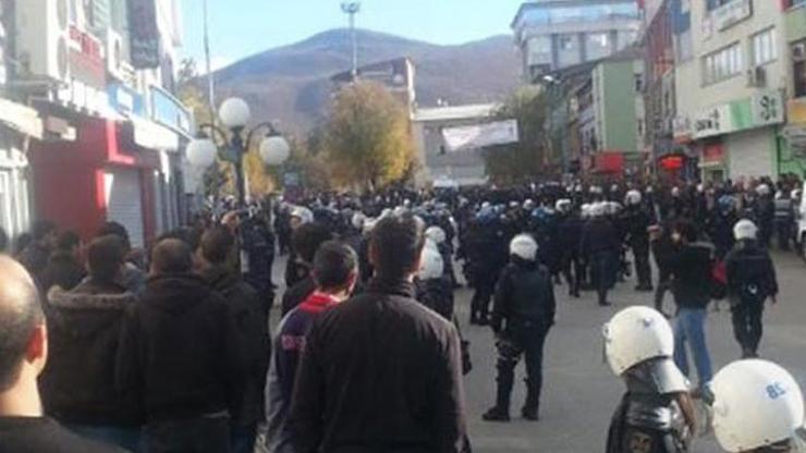Tuncelide Başbakan Davutoğluna protesto